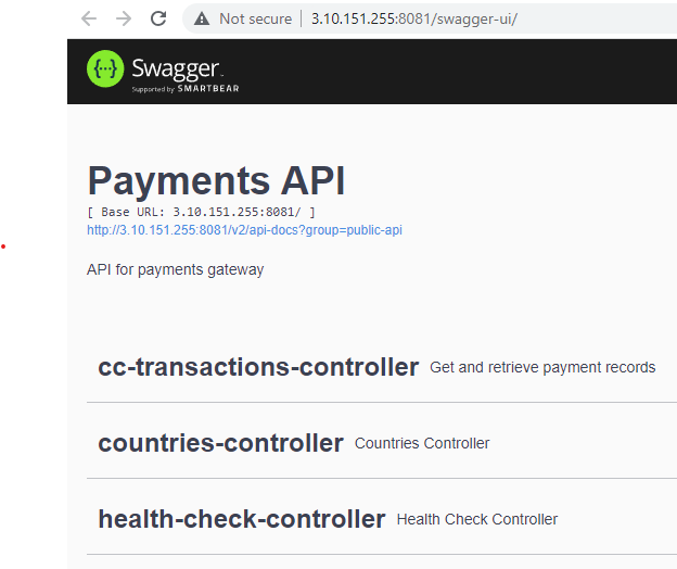 Running application