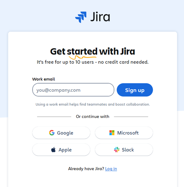 sign up